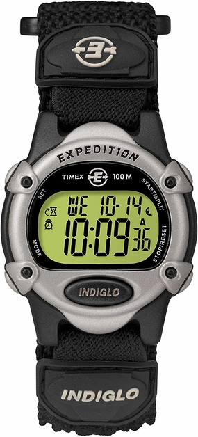 Timex Unisex T47852 Expedition Mid-Size Digital CAT Black Fast Wrap Strap Watch