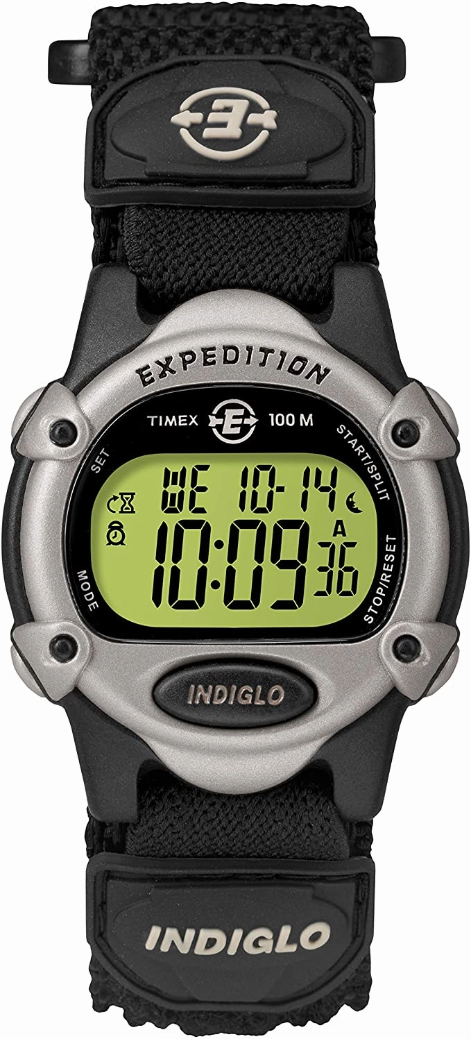 Timex Unisex T47852 Expedition Mid-Size Digital CAT Black Fast Wrap Strap Watch