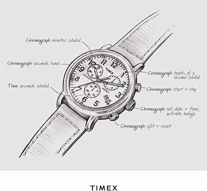 Timex Unisex TW2P62300 Weekender Chrono Tan Double-Layered Leather Slip-Thru Strap Watch