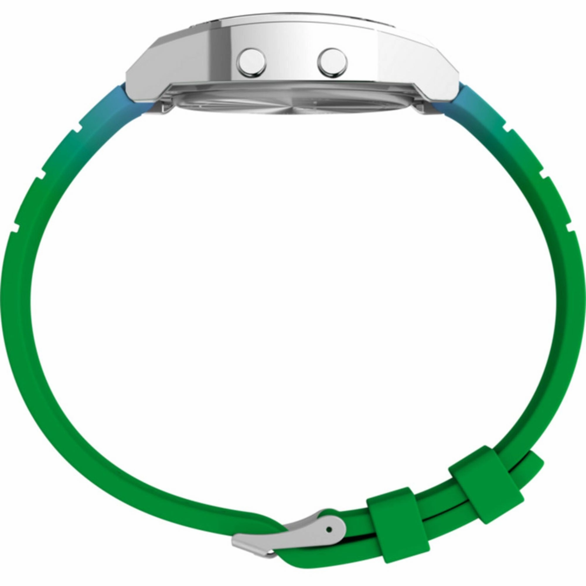 Timex Women's Digital Watch - T80 Blue and Green Resin Strap Alarm | TW2V74500YB