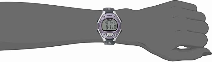 Timex Women's Ironman 30-Lap Digital Quartz Mid-Size Watch, Grey/Lilac - T5K410