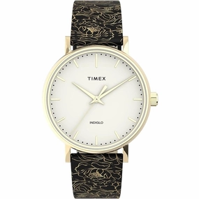 Timex Women's Watch - Fairfield White Dial Floral Pattern Strap Quartz | TW2U40700VQ