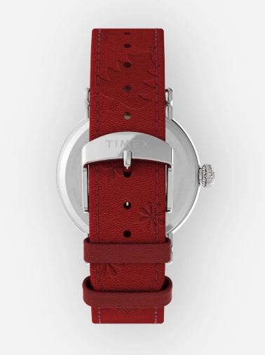 Timex x Peanuts Standard Snoopy Santa 40mm Leather Strap Watch