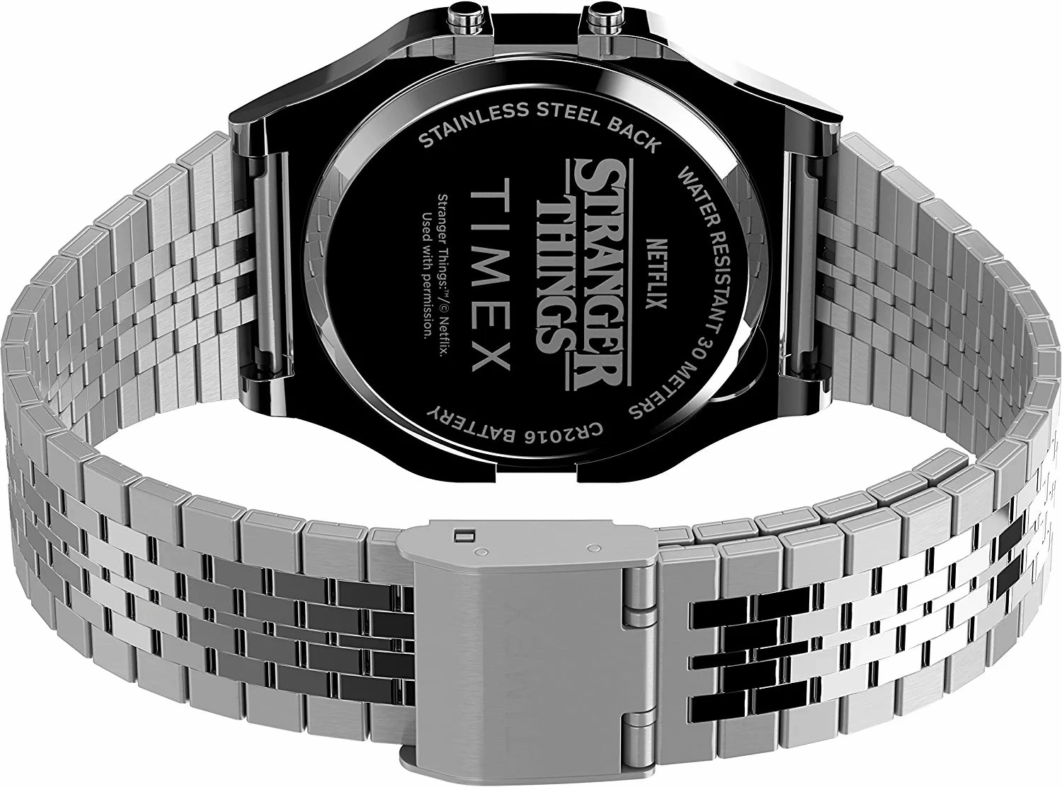 Timex X Stranger Things Watch Timex T80 34mm Stainless Steel TW2V50900YB