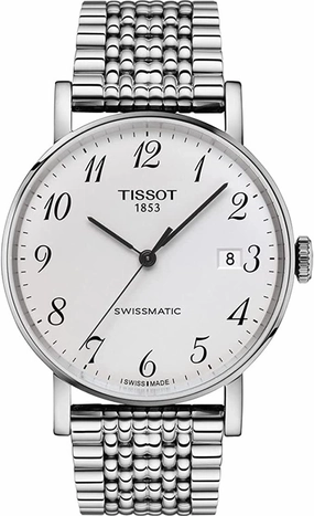 Tissot Everytime Swissmatic 316L Stainless Steel case Swiss Automatic Watch Strap, Grey, 21 (Model: T1094071103200)