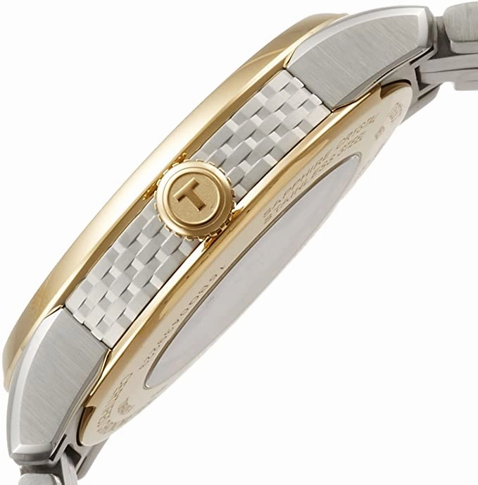 Tissot Luxury Automatic Diamond Silver Dial Two-Tone Stainless Steel Mens Watch T0864082203600