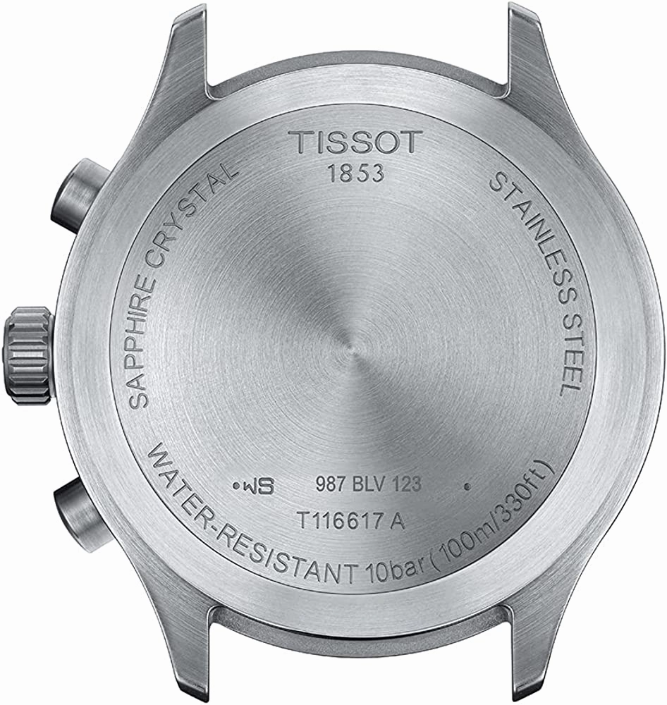 Tissot Men's Chrono XL Vintage 316L Stainless Steel case Swiss Quartz Watch with Leather Strap, Brown, 22 (Model: T1166171604200)