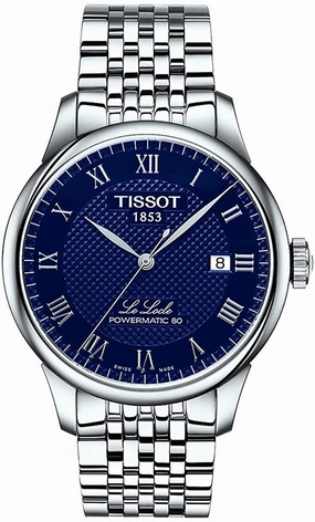 Tissot Men's Le Locle 316L Stainless Steel case Swiss Automatic Watch Strap, Gray, 20 (Model: T0064071104300)
