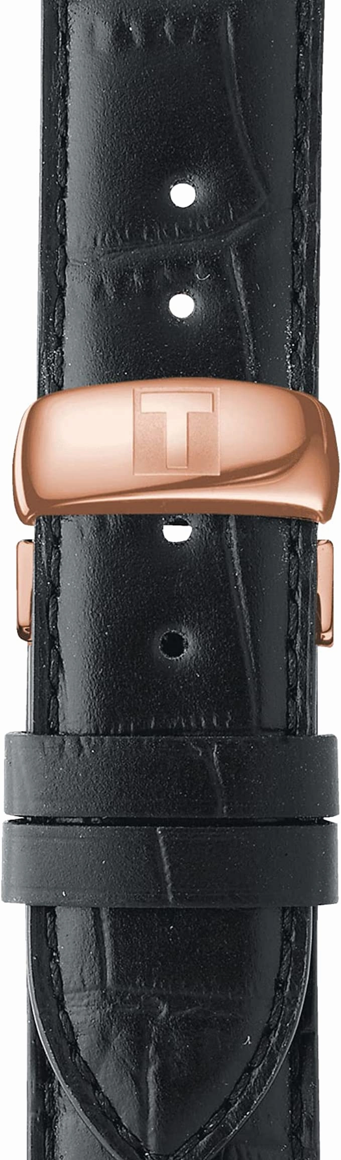 Tissot Men's Le Locle COSC Stainless Steel Swiss Automatic Watch with Leather Calfskin Strap, Black, 18 T0064083605700