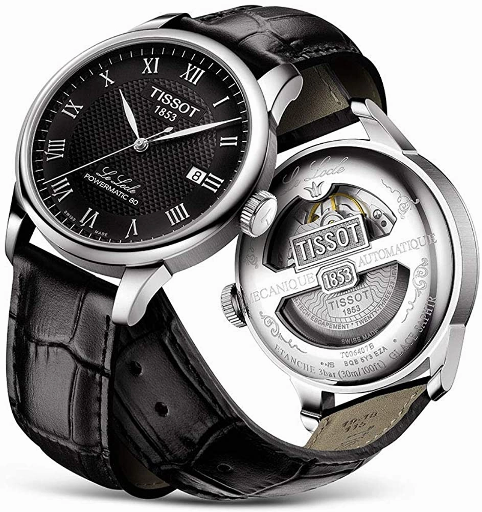 Tissot Men's Le Locle Stainless Steel Dress Watch Black T0064071605300