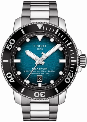 Tissot Men's Seastar 2000 Professional Swiss Automatic Diving Watch with Stainless Steel Strap, Grey, 22 (Model: T1206071104100)