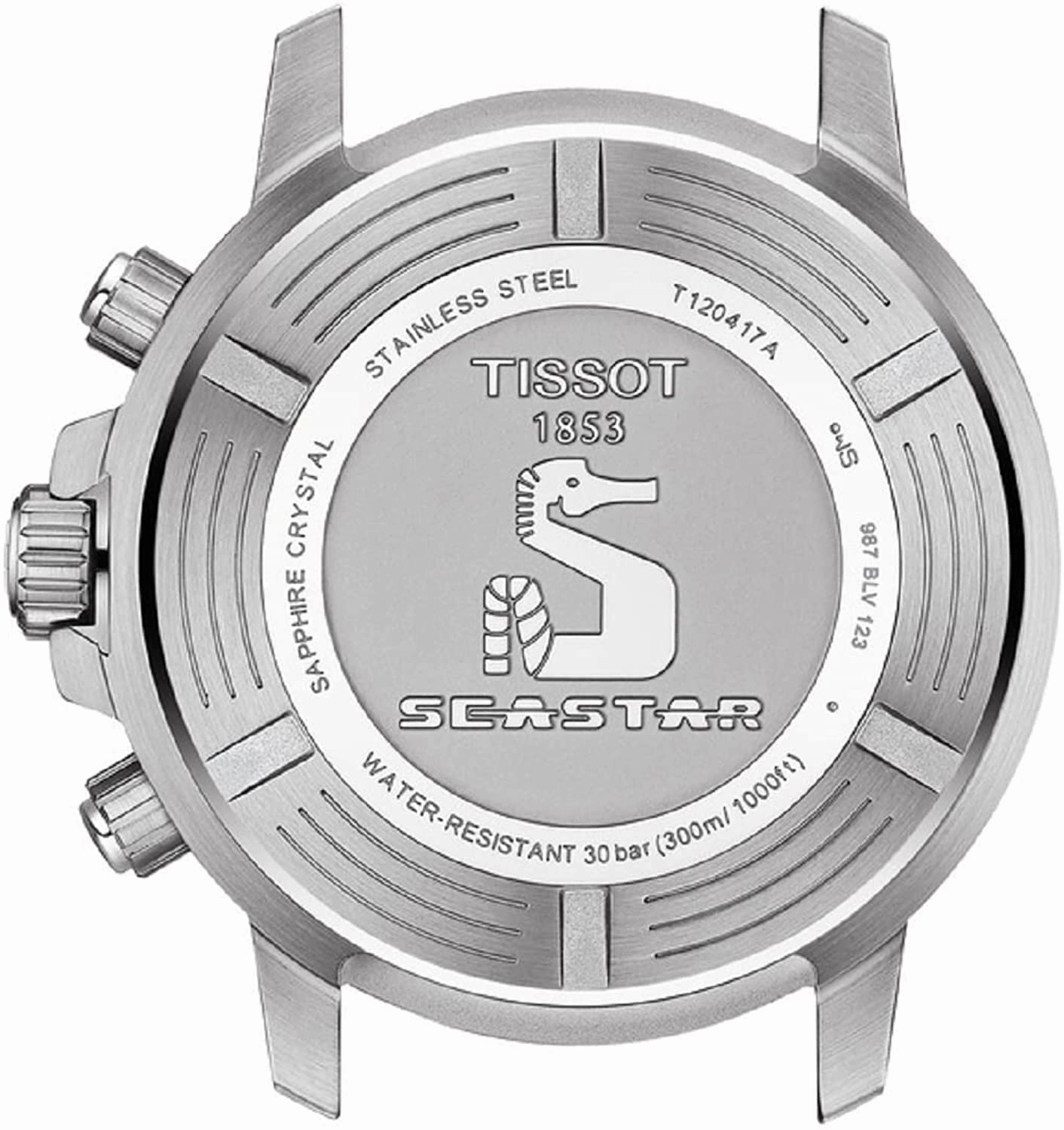Tissot Men's Seastar 660/1000 316L Stainless Steel case Swiss Quartz Strap, Grey, 22 Casual Watch (Model: T1204171105101)