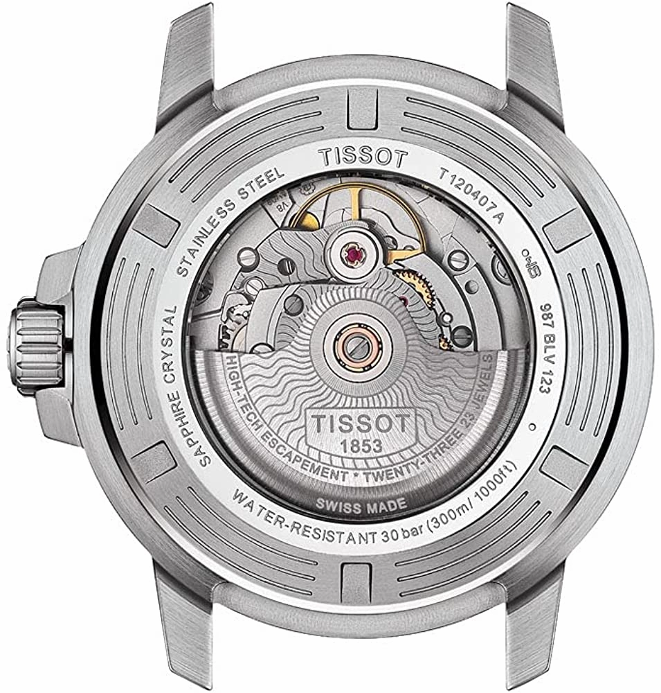 Tissot Men's Seastar 660/1000 Swiss Automatic Stainless Steel Strap, Grey, 21 Casual Watch (Model: T1204071104103)