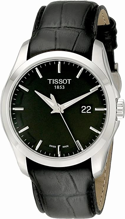 Tissot Men's T0354101605100 Couturier Black Dial Strap Watch
