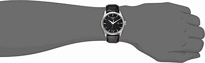 Tissot Men's T0354101605100 Couturier Black Dial Strap Watch