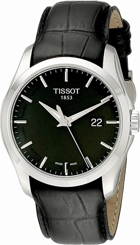 Tissot Men's T0354101605100 Couturier Black Dial Strap Watch