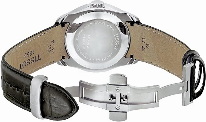Tissot Men's T0354101605100 Couturier Black Dial Strap Watch