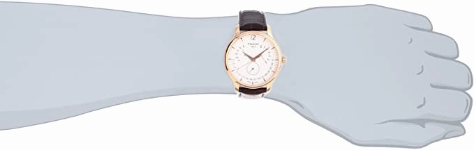 Tissot Men's T0636373603700 Tradition Rose Gold Watch with Embossed Band