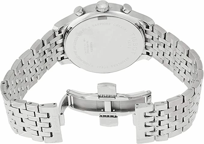 Tissot Men's T063.617.11.067.00 Stainless Steel Bracelet Chronograph Watch with Gray Dial and Date