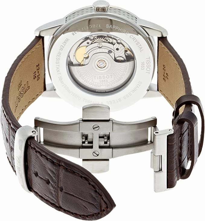 Tissot Men's T0864071603100 Luxury Analog Display Swiss Automatic Brown Watch