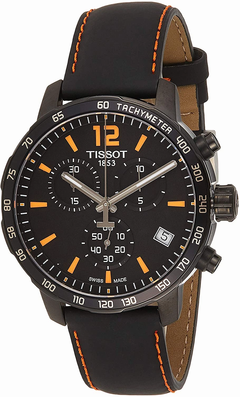 Tissot Men's T0954173605700 Quickster Chronograph Analog-Display Swiss Quartz Black Watch