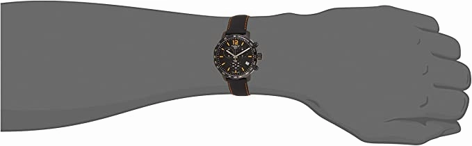 Tissot Men's T0954173605700 Quickster Chronograph Analog-Display Swiss Quartz Black Watch