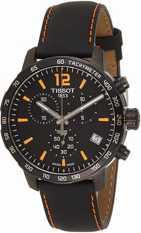 Tissot Men's T0954173605700 Quickster Chronograph Analog-Display Swiss Quartz Black Watch
