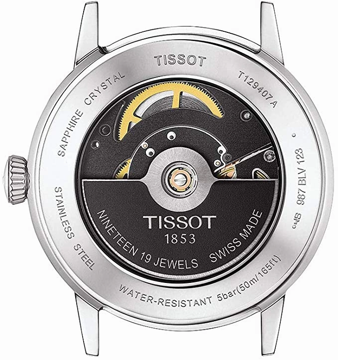 Tissot mens Classic Dream Stainless Steel Dress Watch Black T1294071605100