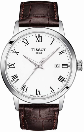 Tissot mens Classic Dream Stainless Steel Dress Watch Brown T1294101601300