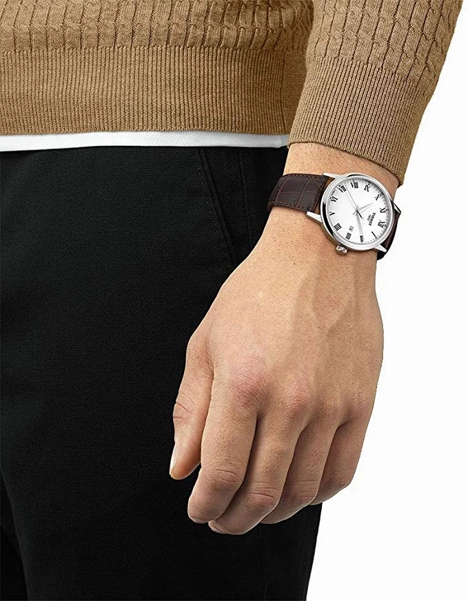 Tissot mens Classic Dream Stainless Steel Dress Watch Brown T1294101601300