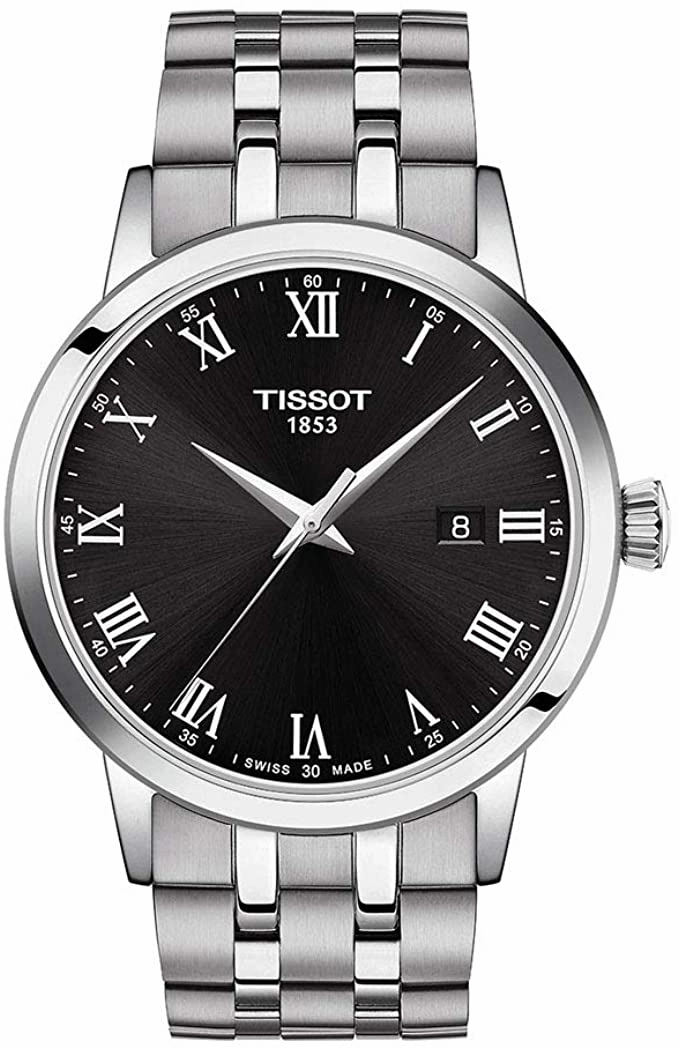Tissot mens Classic Dream Stainless Steel Dress Watch Grey T1294101105300