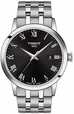 Tissot mens Classic Dream Stainless Steel Dress Watch Grey T1294101105300