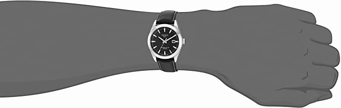 Tissot mens Gentleman Stainless Steel Dress Watch Black T1274071605100