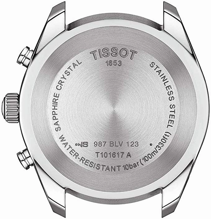 Tissot mens PR 100 Chrono Classic Stainless Steel Dress Watch Brown T1016171603100