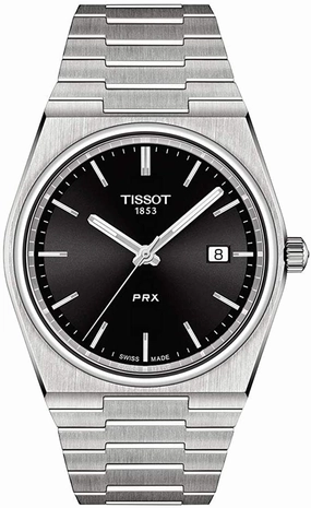 Tissot mens PRX 316L stainless steel case Dress Watch Grey T1374101105100