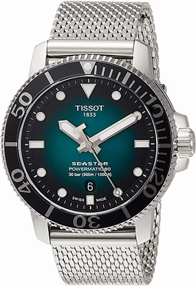 Tissot mens Seastar Stainless Steel Casual Watch Grey T1204071109100