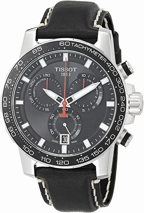 Tissot mens Supersport Stainless Steel Casual Watch Black T1256171605100