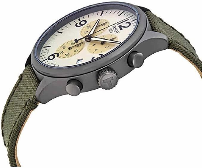 Tissot mens Tissot Chrono XL Stainless Steel Casual Watch Kaki T1166173726700