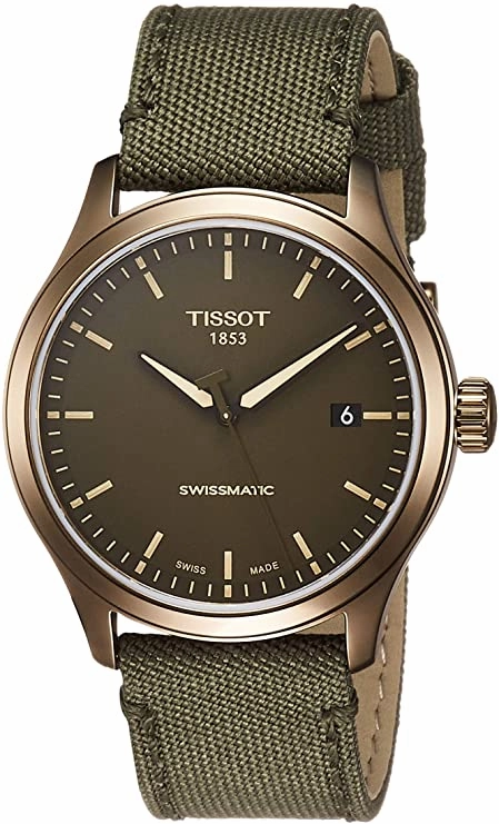 Tissot mens Tissot Gent XL Stainless Steel Casual Watch Khaki T1164073709100