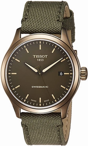 Tissot mens Tissot Gent XL Stainless Steel Casual Watch Khaki T1164073709100