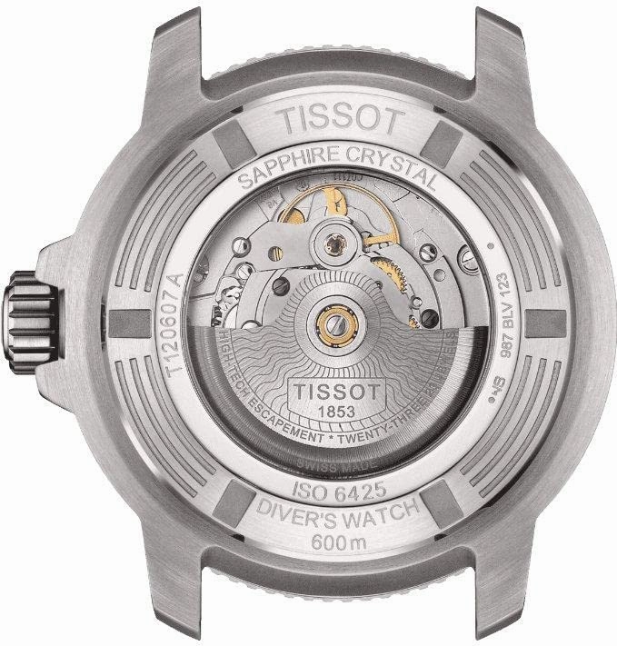 Tissot Mens Tissot Seastar 2000 Professional Powermatic 80 316L Stainless Steel case Automatic Watch, Black, Rubber, 22 (T1206071744101)