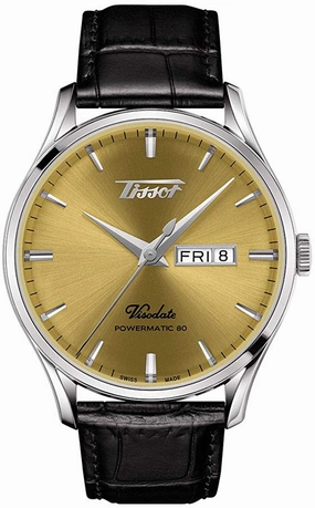 Tissot mens Viso Date 316L stainless steel case Specialities Black T1184301602100