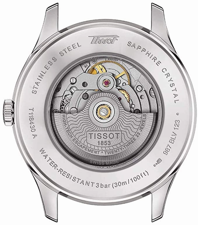Tissot mens Viso Date 316L stainless steel case Specialities Black T1184301602100