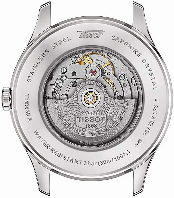 Tissot mens Viso Date 316L stainless steel case Specialities Black T1184301605100