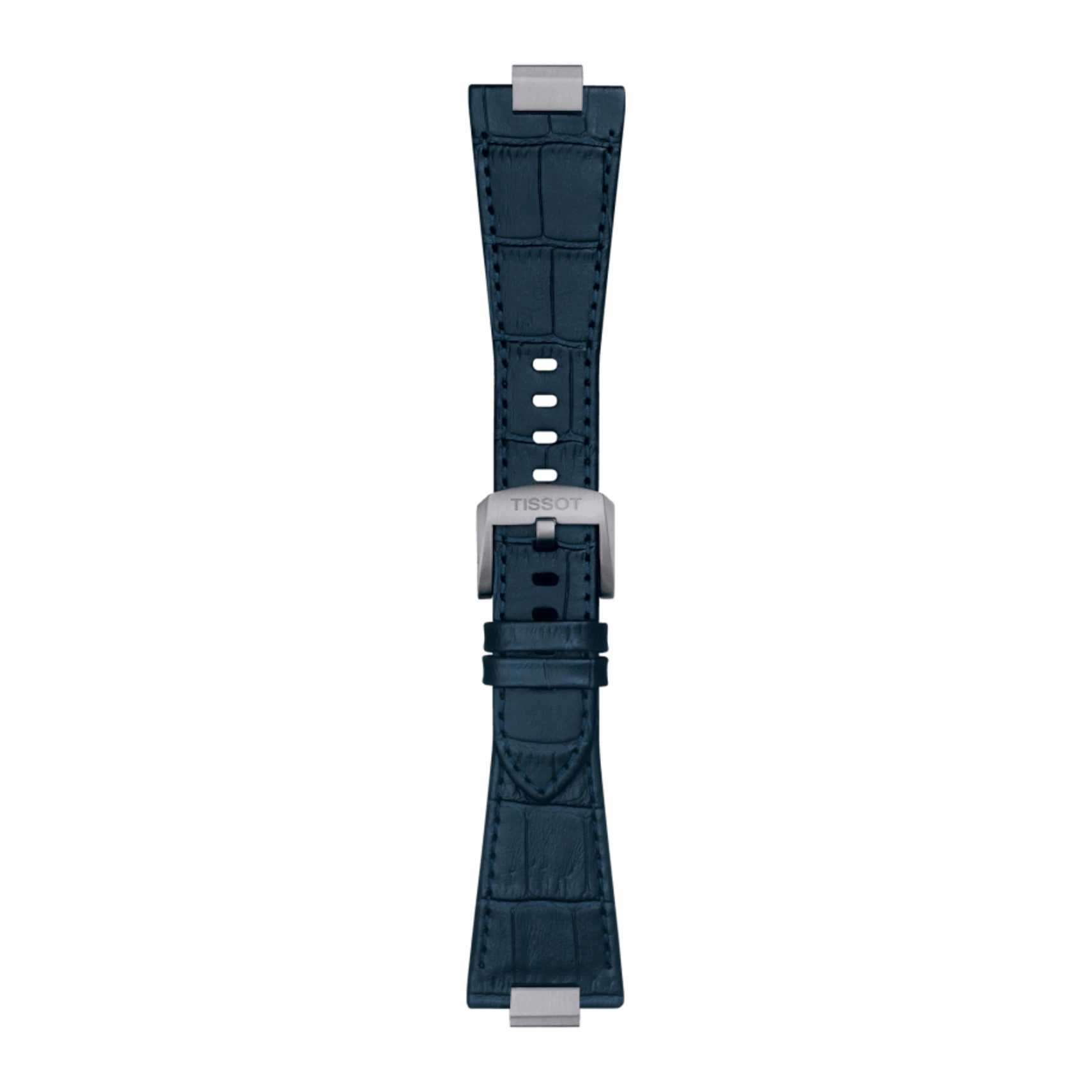 TISSOT OFFICIAL DARK BLUE PRX LEATHER STRAP WITH STEEL ENDPIECE T852047701