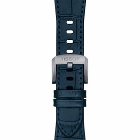 TISSOT OFFICIAL DARK BLUE PRX LEATHER STRAP WITH STEEL ENDPIECE T852047701