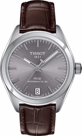 Tissot PR 100 Automatic Rhodium Dial Ladies Watch T101.207.16.071.00