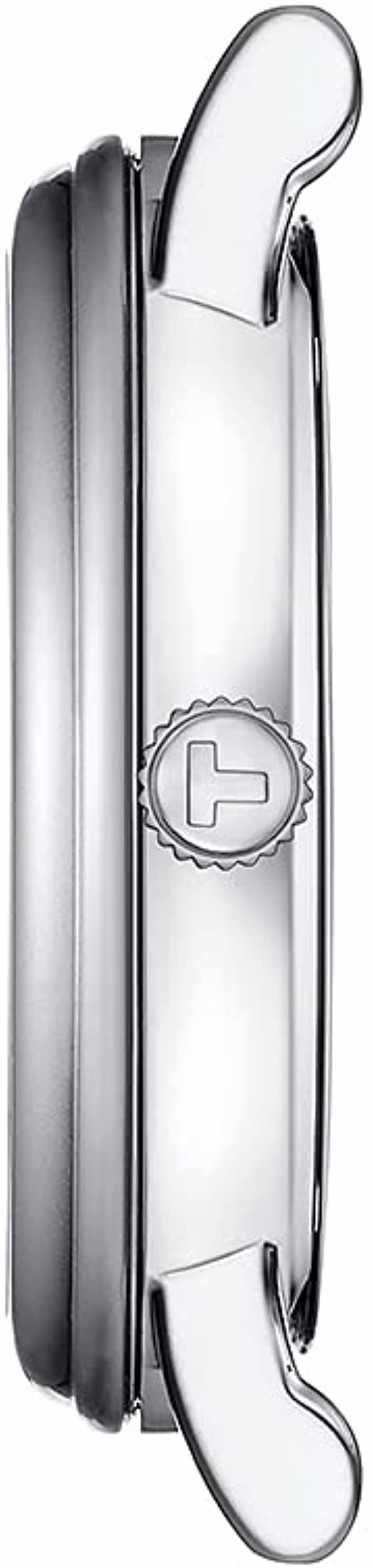 Tissot Women's Carson Moonphase 316L Stainless Steel case Swiss Quartz Watch Strap, Gray, 16 (Model: T1222231103300)