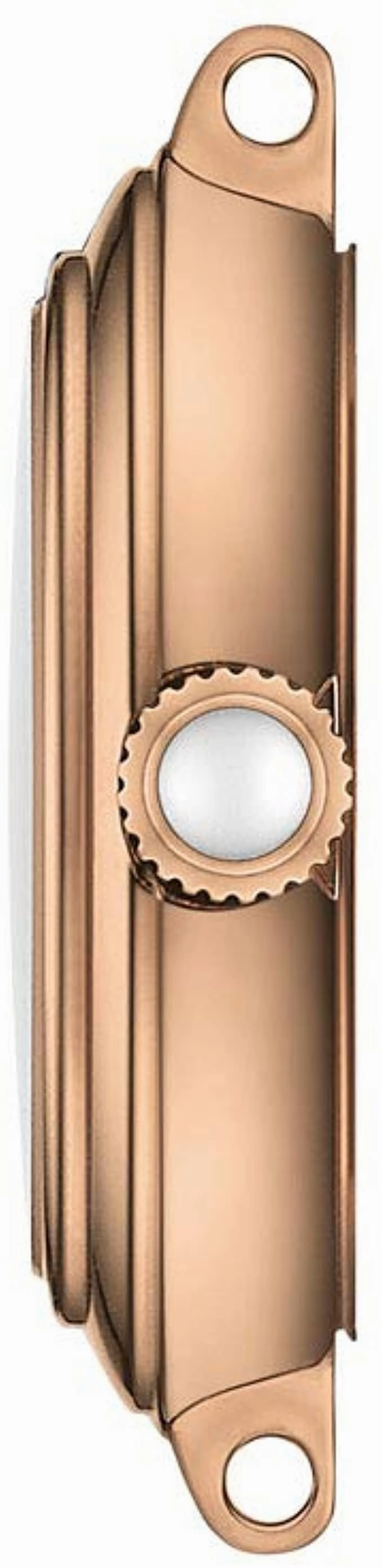 Tissot womens Bellissima 316L stainless steel case with rose gold PVD coating Dress Watch Brown T1260103601300