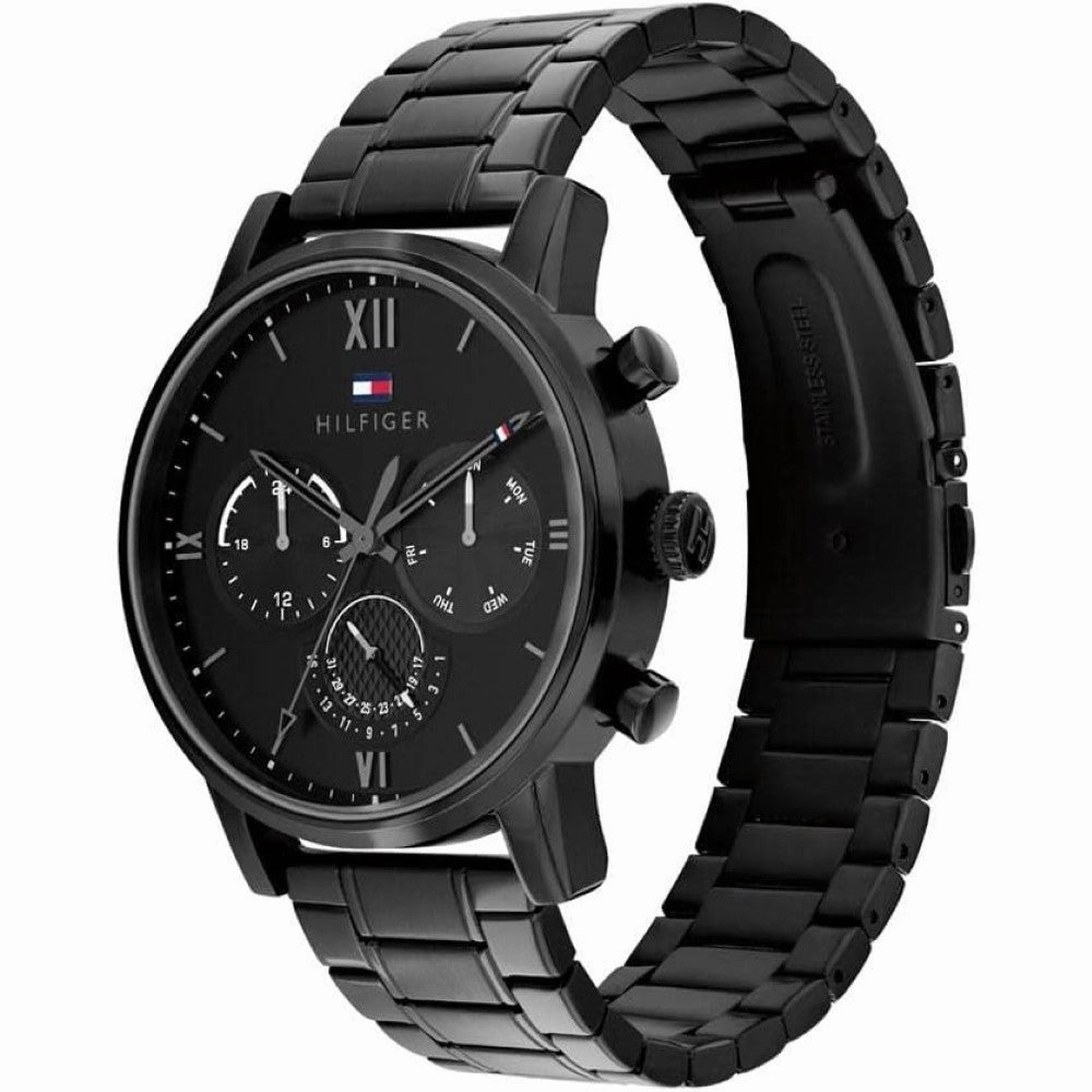 Tommy Hilfiger  1791879 Watch for Men Quartz Movement Analog Display Brown Leather Strap